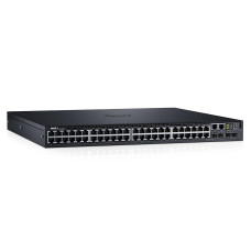 Сетевой коммутатор Dell Networking S3148, L3, 48x 1GbE, 2xCombo, 2x 10GbE SFP+ fixed ports, Stacking, IO to PSU airflow, 1x AC PSU