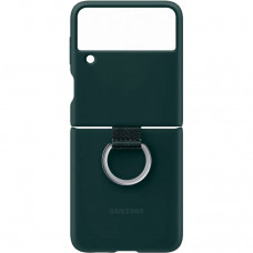 Чехол для телефона Samsung Silicone Cover with Ring FLIP3 (EF-PF711TGEGRU) Green